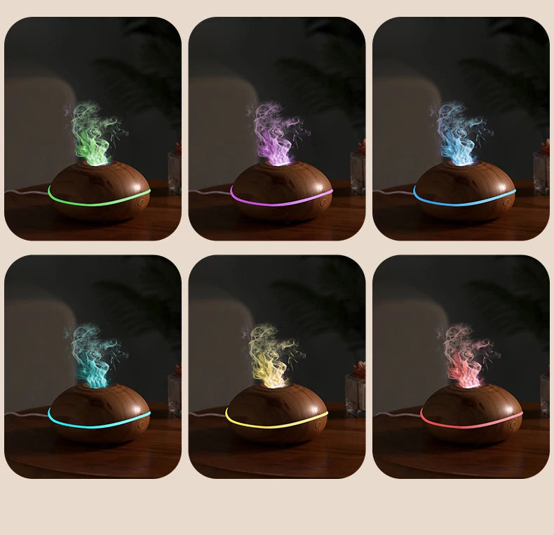 Air Humidifier Aromatherapy 200ml Ultrasonic Remote Control 7 Color Lights