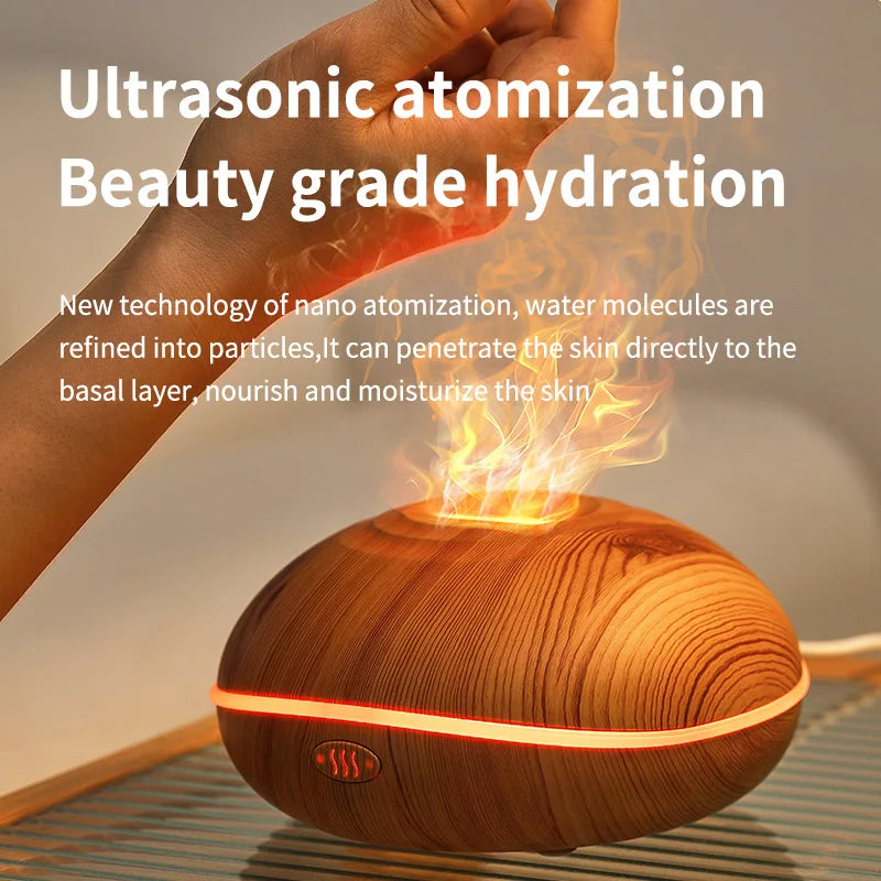Air Humidifier Aromatherapy 200ml Ultrasonic Remote Control 7 Color Lights