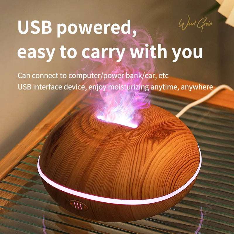 Air Humidifier Aromatherapy 200ml Ultrasonic Remote Control 7 Color Lights