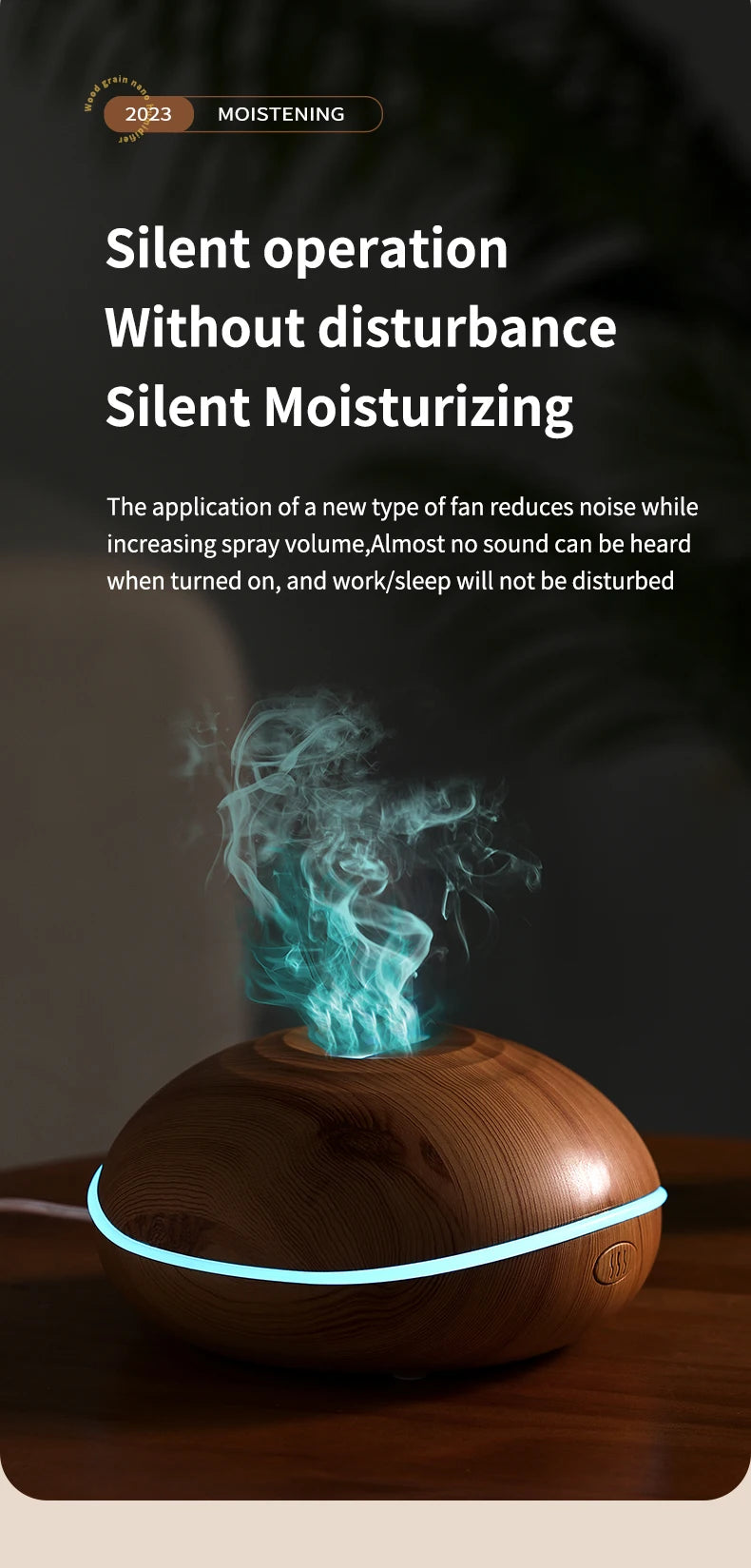 Air Humidifier Aromatherapy 200ml Ultrasonic Remote Control 7 Color Lights