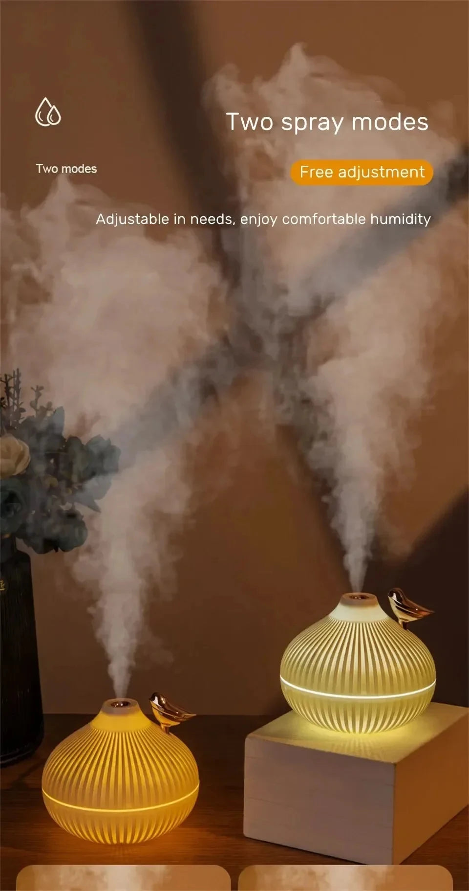 Humidifier Scented  Creative Onion Shape Can Do Night Light Quiet Sleep