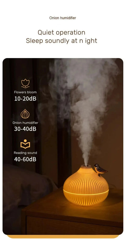 Humidifier Scented  Creative Onion Shape Can Do Night Light Quiet Sleep