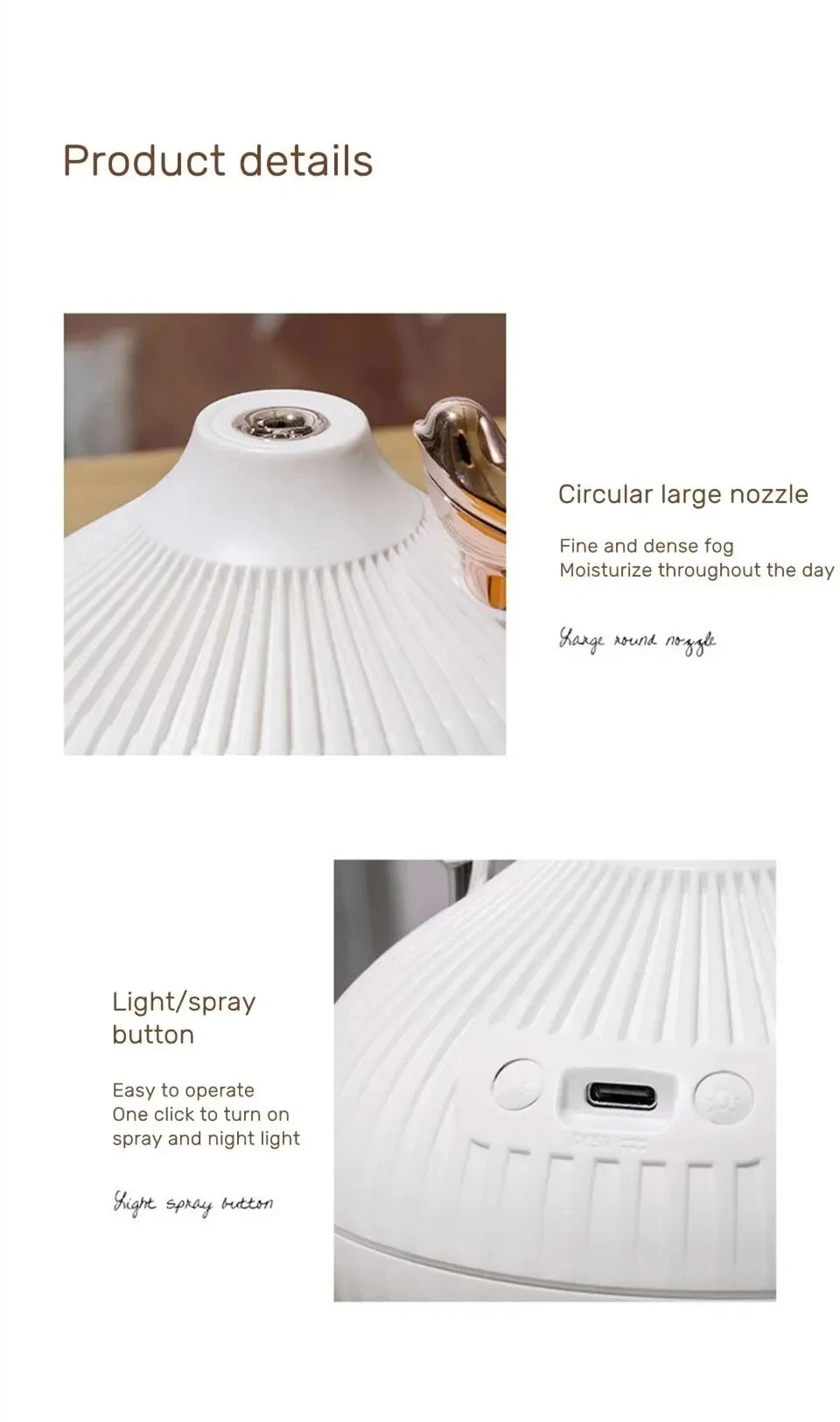 Humidifier Scented  Creative Onion Shape Can Do Night Light Quiet Sleep