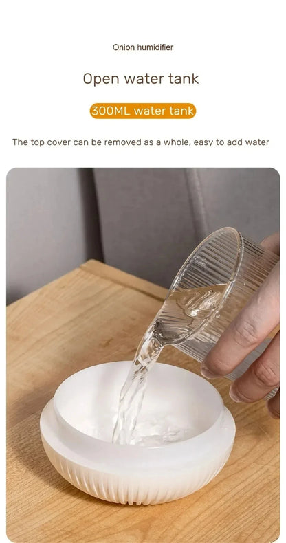 Humidifier Scented  Creative Onion Shape Can Do Night Light Quiet Sleep