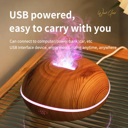 Air Humidifier Aromatherapy 200ml Ultrasonic Remote Control 7 Color Lights