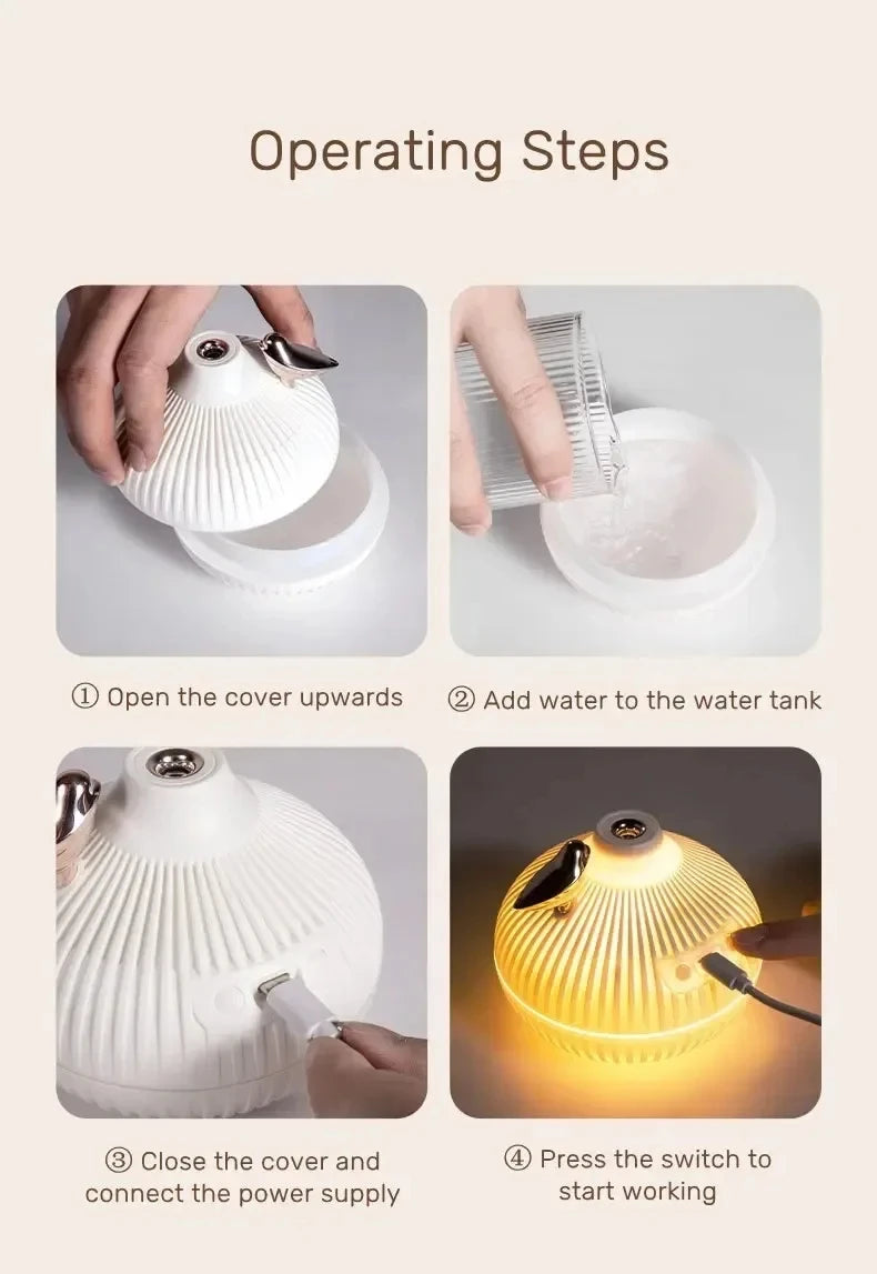 Humidifier Scented  Creative Onion Shape Can Do Night Light Quiet Sleep