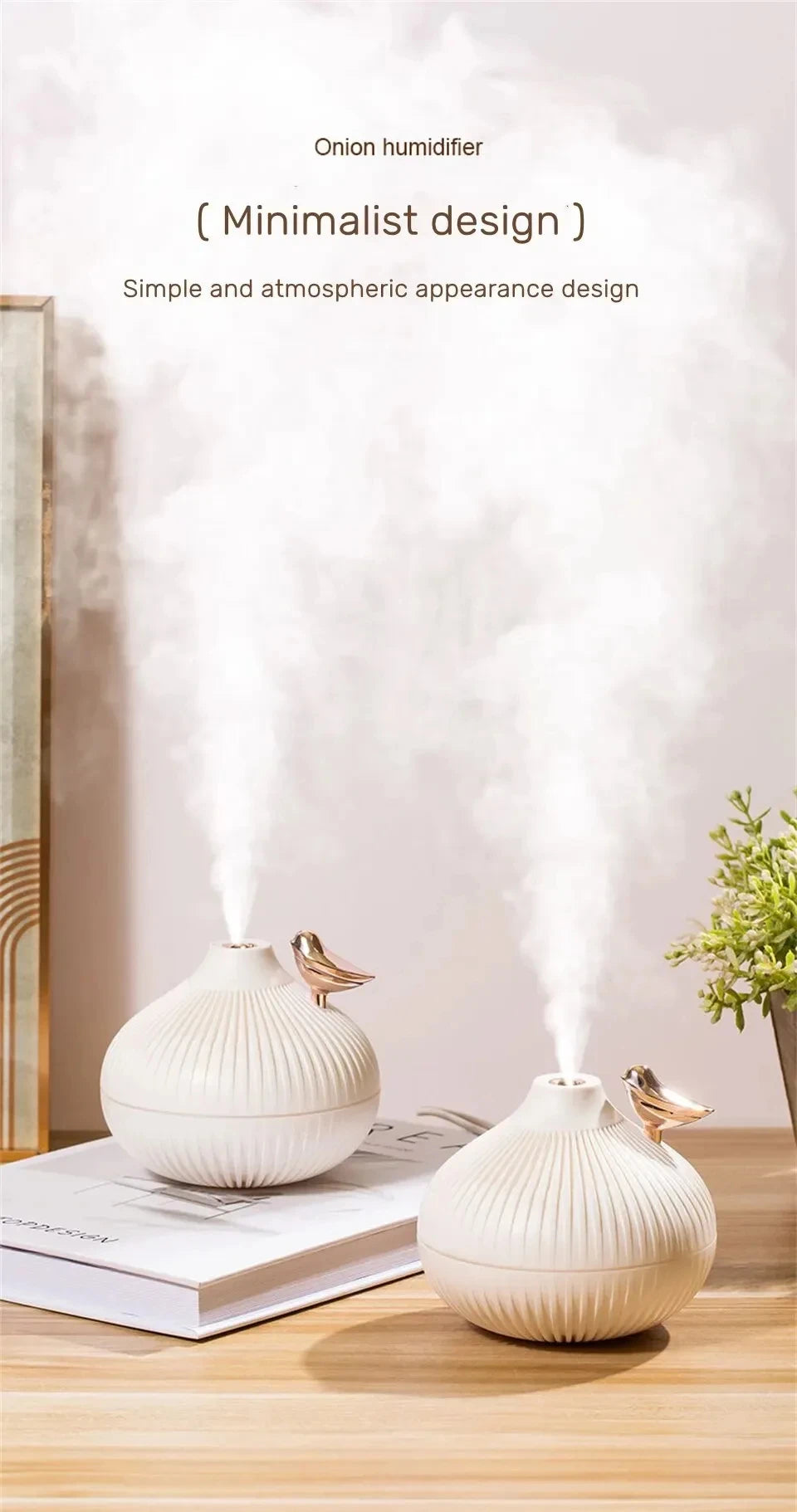 Humidifier Scented  Creative Onion Shape Can Do Night Light Quiet Sleep